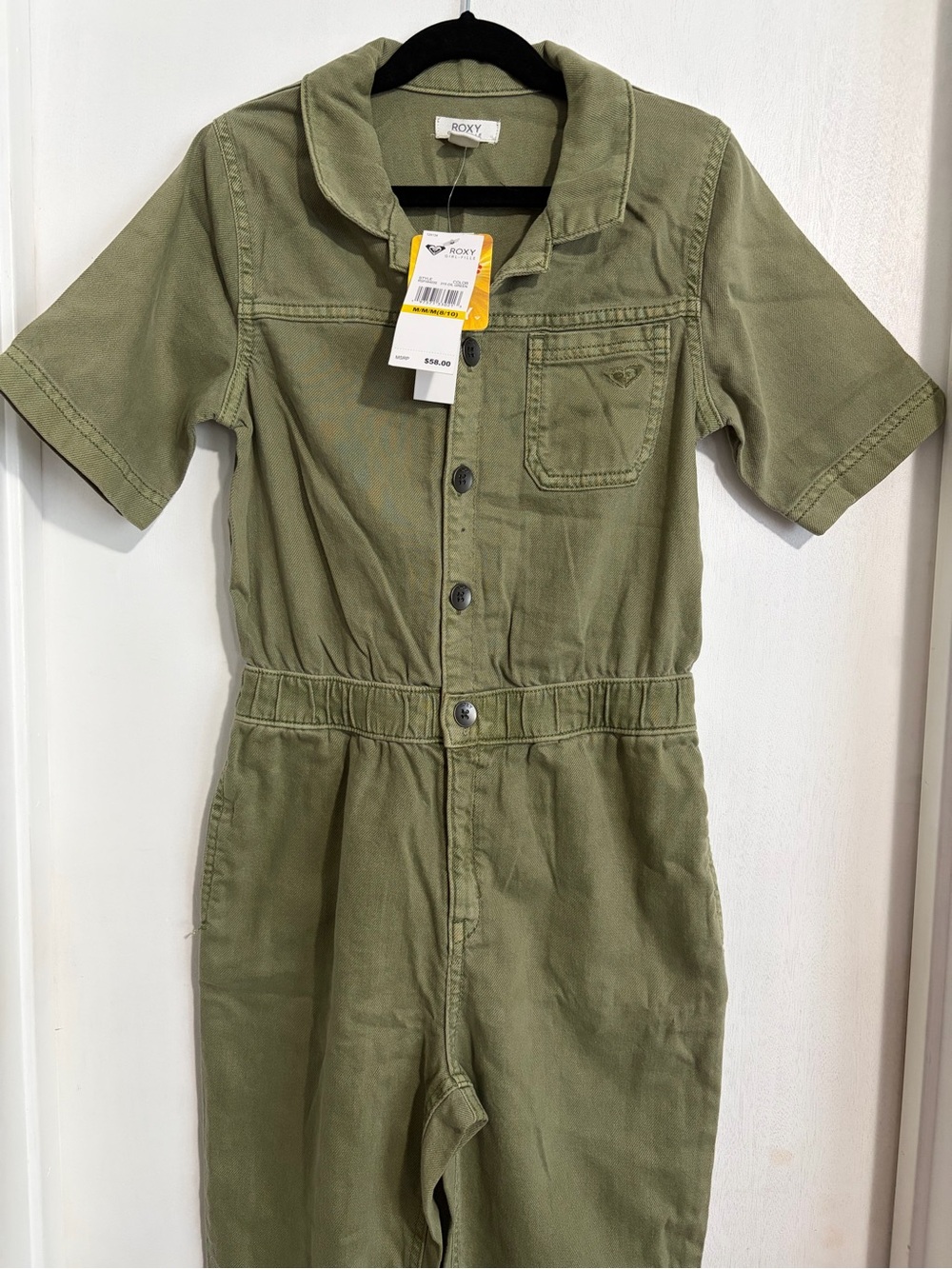 Roxy Girls’ Button-Down Jumpsuit